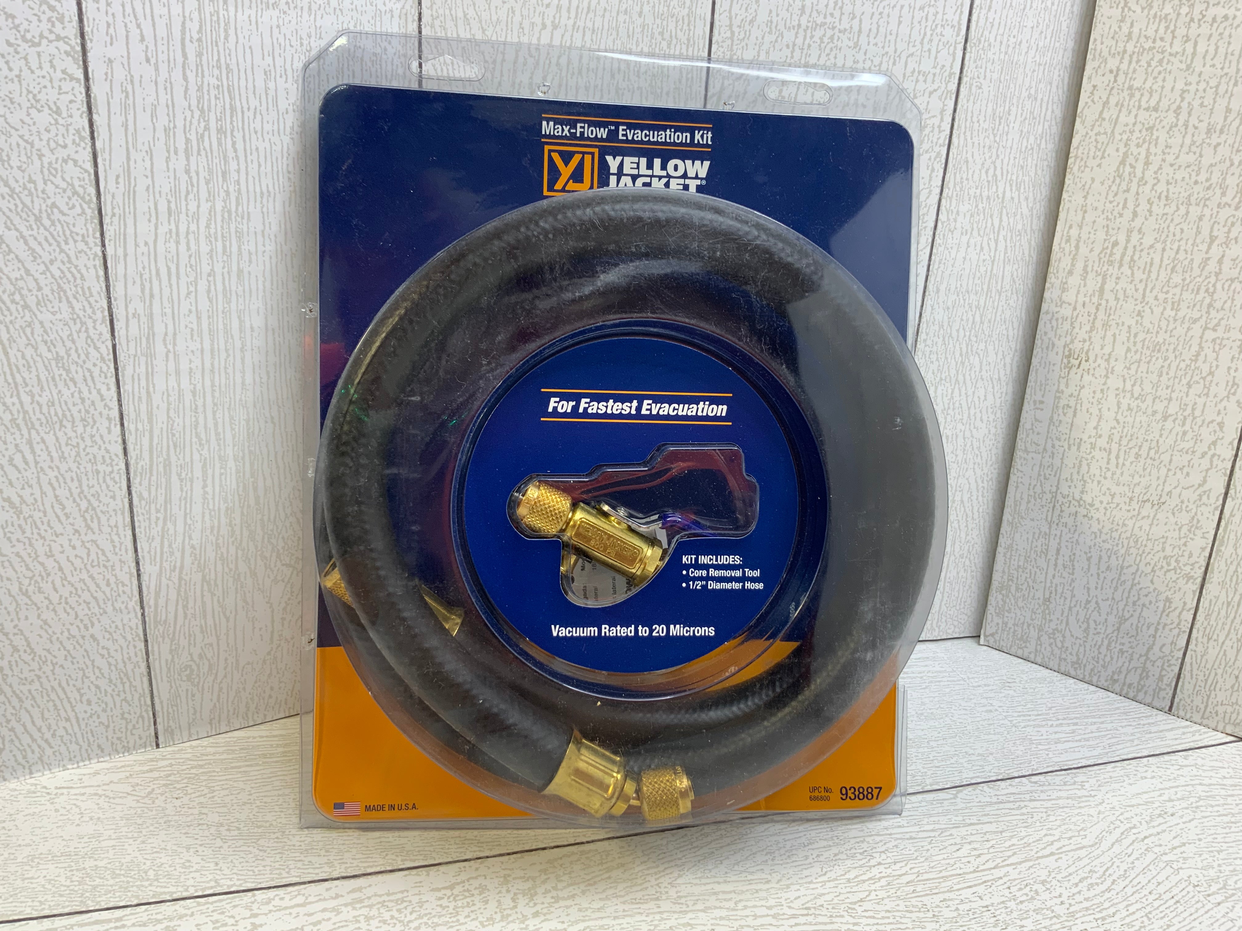 Yellow Jacket 93887 MaxFlow Evacuation Hose Kit with Core Removal Tool (7928587878638)